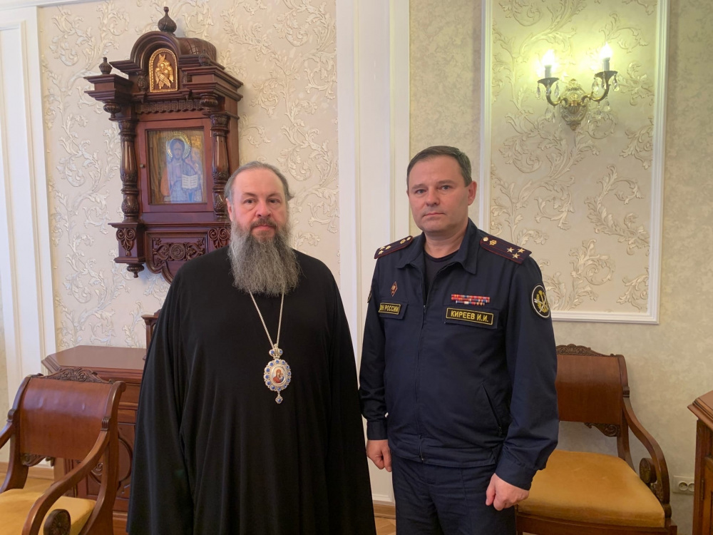 Протоиерей Антоний Шварёв принял участие во встрече Митрополита Серафима с начальником УФСИН России по Пензенской области Игорем Киреевым   