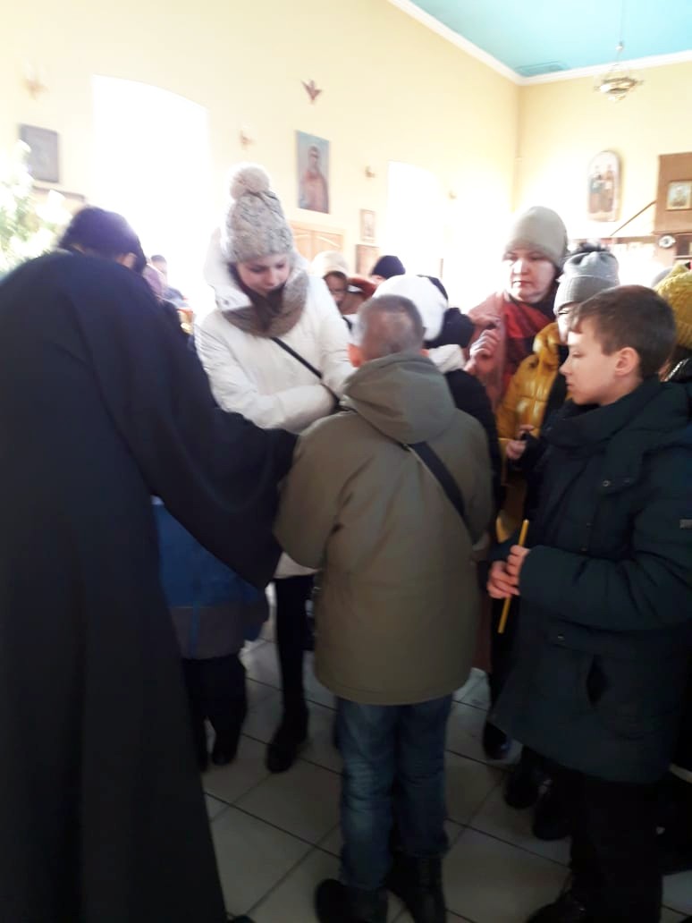 Встреча детей со священником 