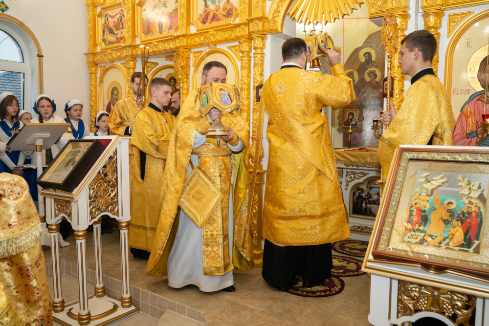 В Неделю 22-ю по Пятидесятнице митрополит Серафим совершил литургию в Троицком храме деревни Камайка