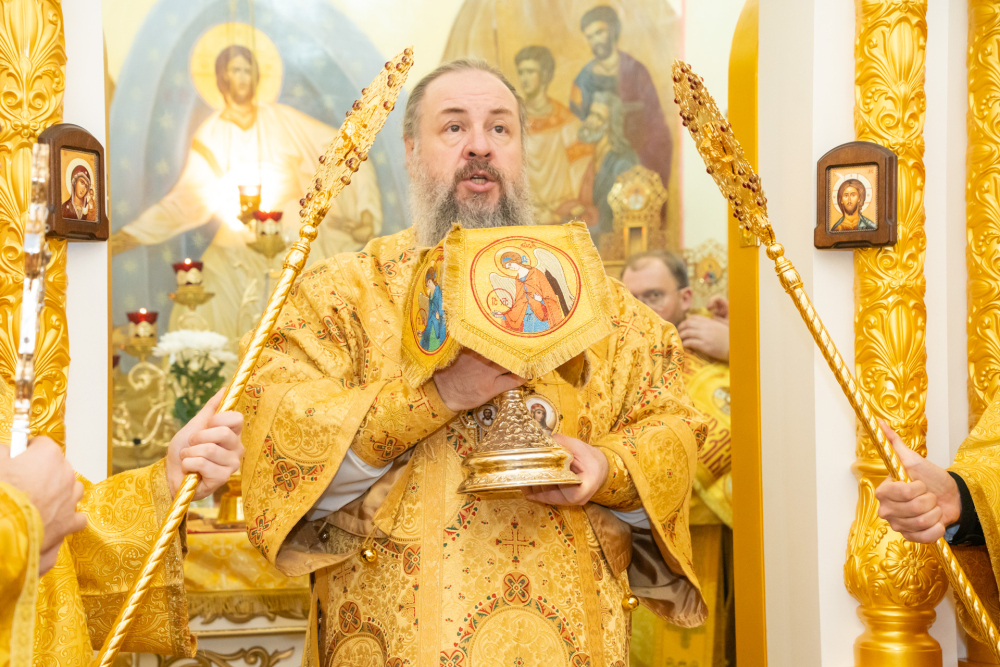 В Неделю 22-ю по Пятидесятнице митрополит Серафим совершил литургию в Троицком храме деревни Камайка