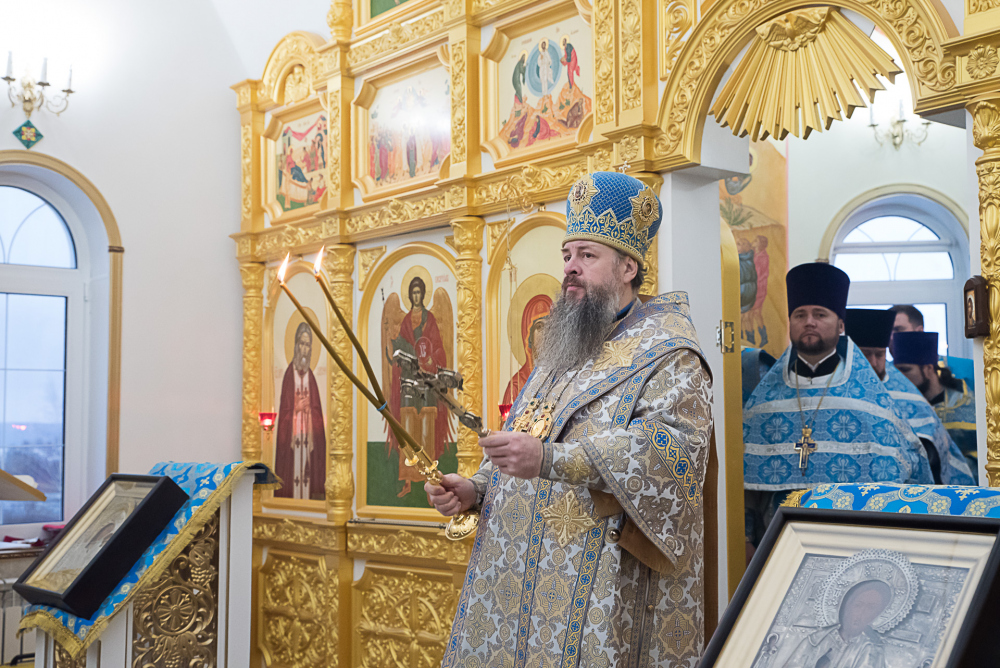 Протоиерей Александр Филиппов сослужил митрополиту Серафиму   за литургией в Троицком храме в деревне Камайке