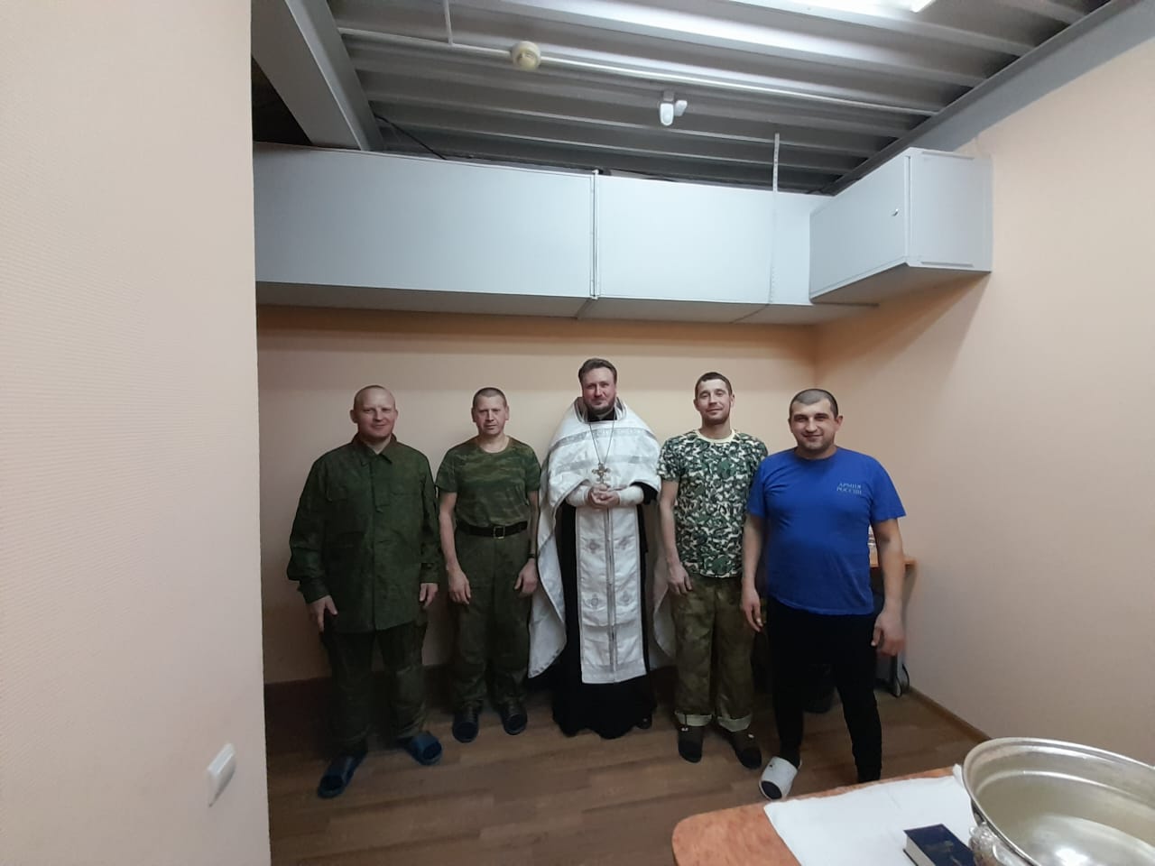 Иерей Сергий Карасев посетил мобилизованных воинов 