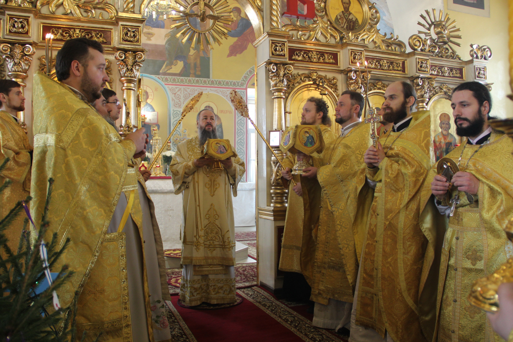 В Неделю по Рождестве Христовом митрополит Серафим совершил Литургию в нашем храме