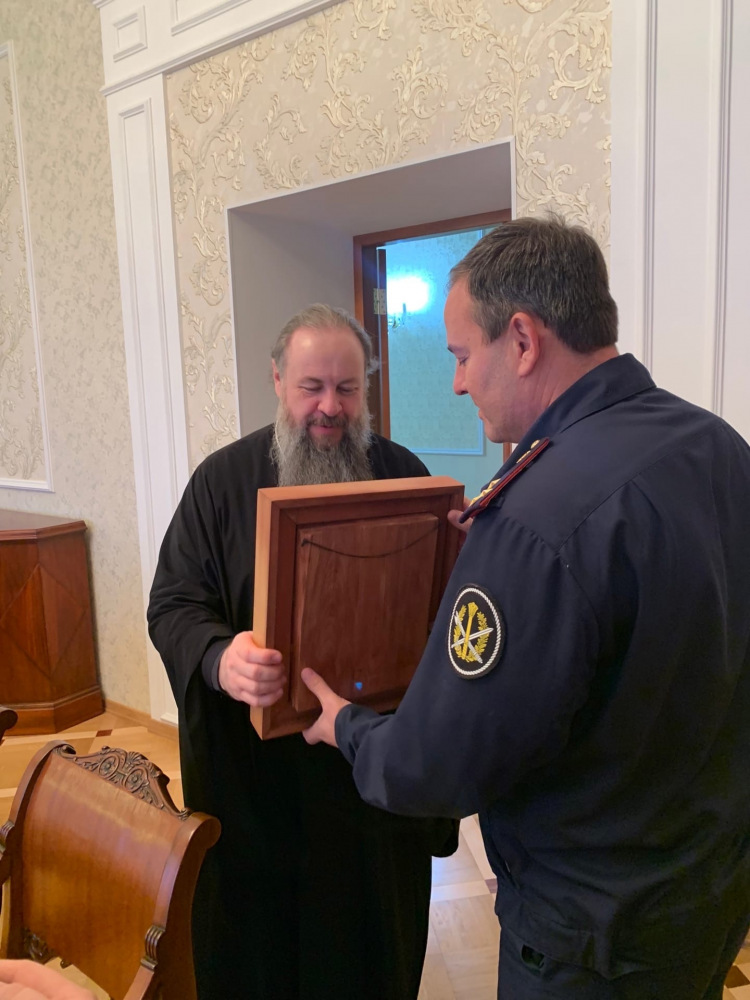 Протоиерей Антоний Шварёв принял участие во встрече Митрополита Серафима с начальником УФСИН России по Пензенской области Игорем Киреевым   
