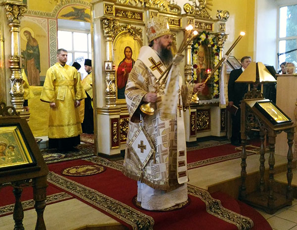 Всенощное бдение архиерейским чином накануне престольного праздника нашего храма