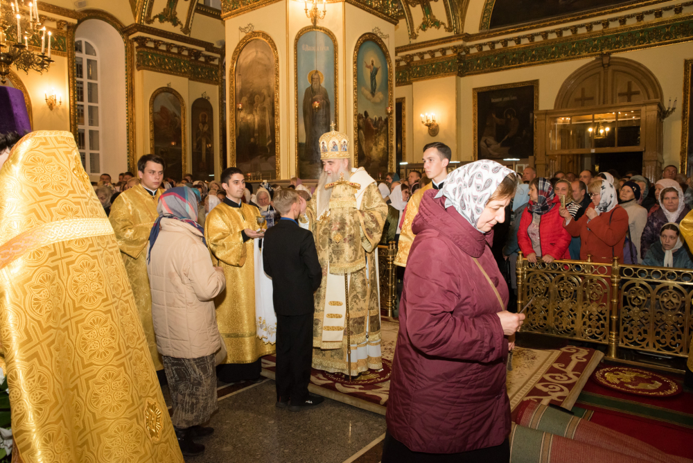 В канун дня памяти святителя Иннокентия Пензенского митрополит Серафим и архипастыри из соседних регионов совершили всенощное бдение в Успенском кафедральном соборе