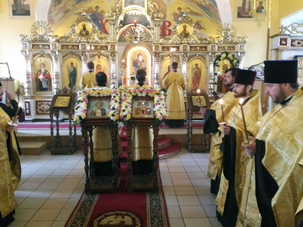 Всенощное бдение архиерейским чином накануне престольного праздника нашего храма