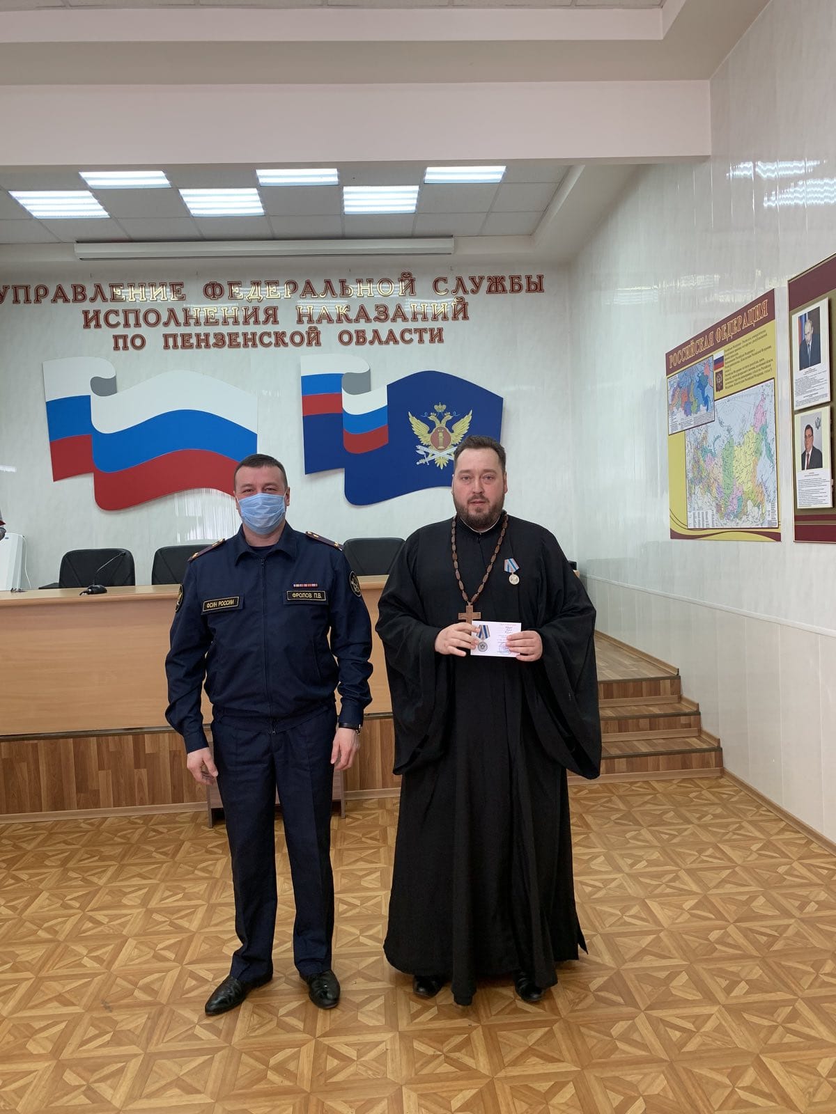 Протоиерей Антоний Шварёв награжден серебряной медалью "За вклад в развитие уголовно-исполнительной системы"