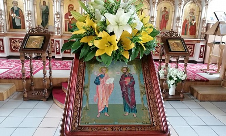Всенощное бдение в канун праздника первоверховных апостолов Петра и Павла 