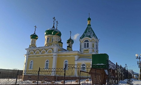 Литургия в первую годовщину великого освящения храма в Камайке