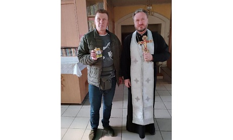 Иерей Сергий Карасёв встретился с представителем патриотического клуба "Рокот-Пенза"