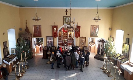 Встреча детей со священником 