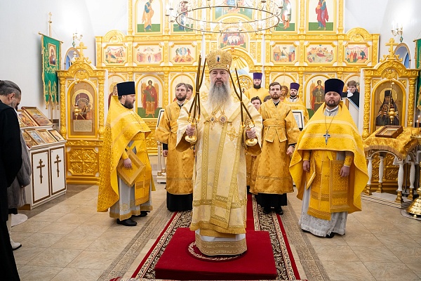 Митрополит Пензенский и Нижнеломовский Серафим совершил литургию в Троицком храме в Камайке